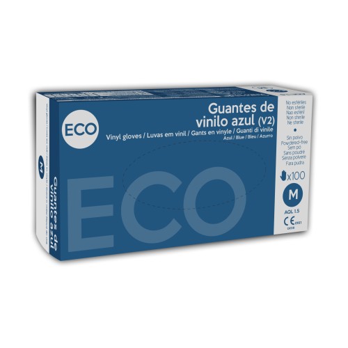 Guantes de vinilo, s/polvo, ECO,