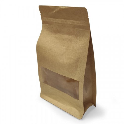 Bolsas de Papel kraft plastificado, rectangular, con ventana