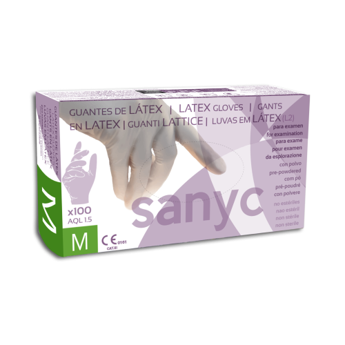 Guantes de látex, c/polvo, EXTRA FUERTE,
