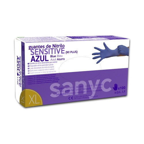 Guantes de nitrilo, SENSITIVE, s/polvo,