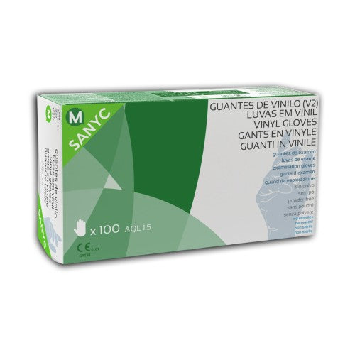 Guantes de vinilo, s/polvo, ambidiestro,
