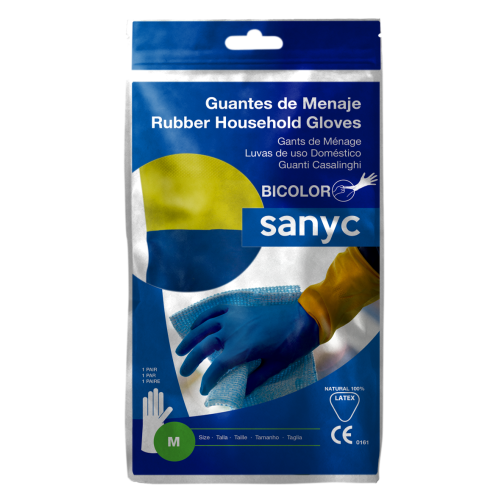 Guantes Menaje, de látex reforzado, s/polvo,