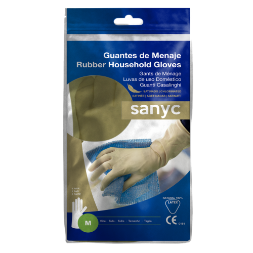 Guantes Menaje, de látex satinado,